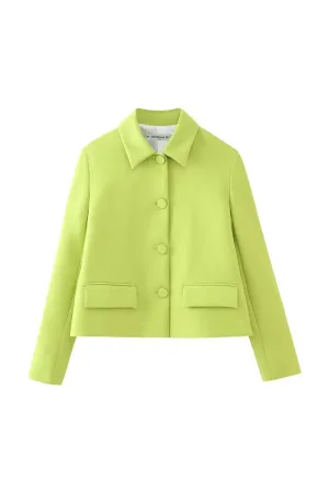 ' Jason' Minimalist Pocket-Detail Short Coat