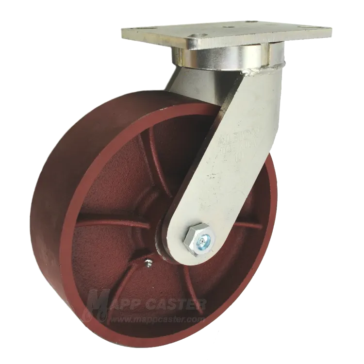 10" x 3" Ductile Steel Wheel P71 Swivel Caster - 5,400 Lbs Capacity