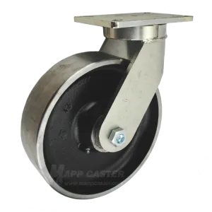 10" x 3" Forged Steel Wheel P71 Swivel Caster - 6,000 Lbs Capacity