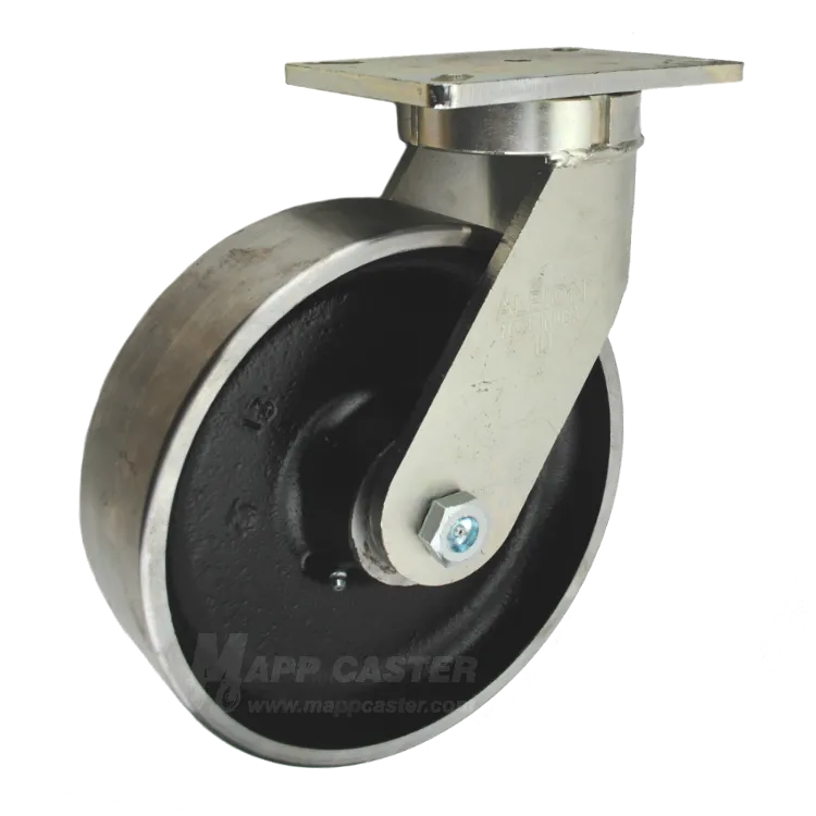10" x 3" Forged Steel Wheel P71 Swivel Caster - 6,000 Lbs Capacity