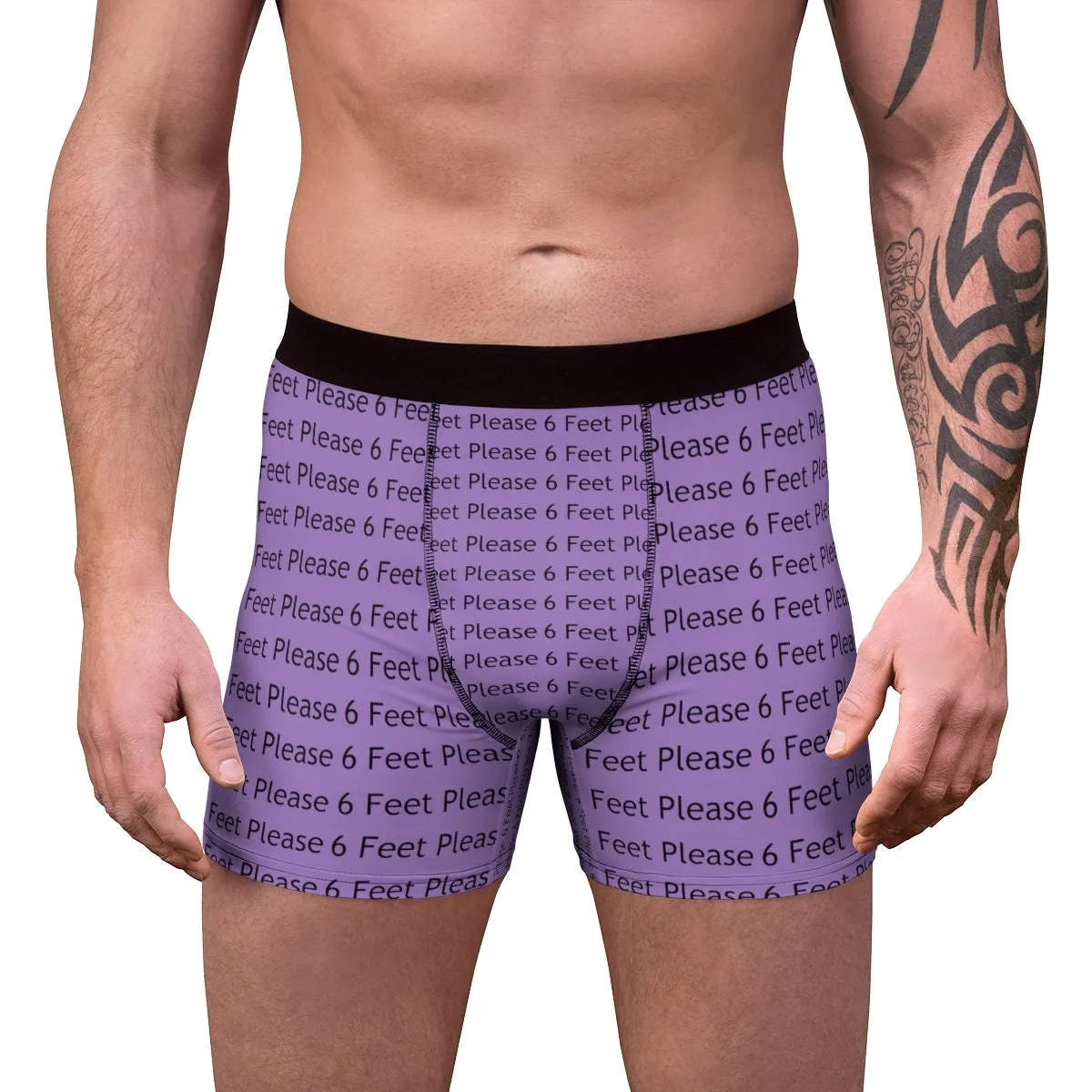 6 feet pls Covid Fun Men&#39;s Boxer Briefs in lightweight fabric, Christmas,Birthday/Engagement/Anniversary/Funny Covid Gifts