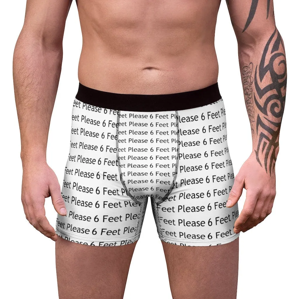 6 feet pls Covid Fun Men&#39;s Boxer Briefs in lightweight fabric, Christmas,Birthday/Engagement/Anniversary/Funny Covid Gifts