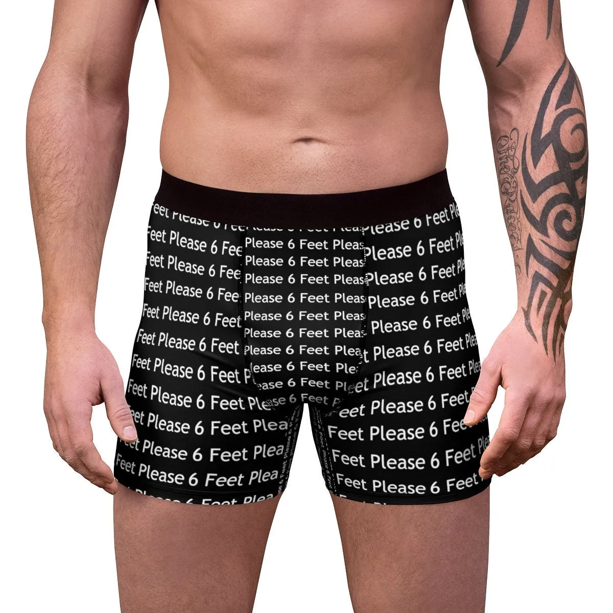 6 feet pls Covid Fun Men&#39;s Boxer Briefs in lightweight fabric, Christmas,Birthday/Engagement/Anniversary/Funny Covid Gifts