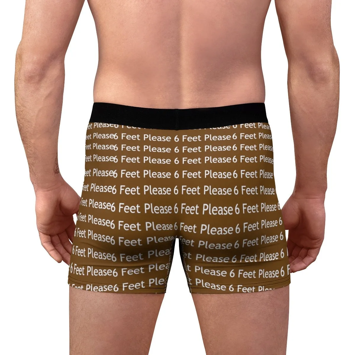6 feet pls Covid Fun Men&#39;s Boxer Briefs in lightweight fabric, Christmas,Birthday/Engagement/Anniversary/Funny Covid Gifts