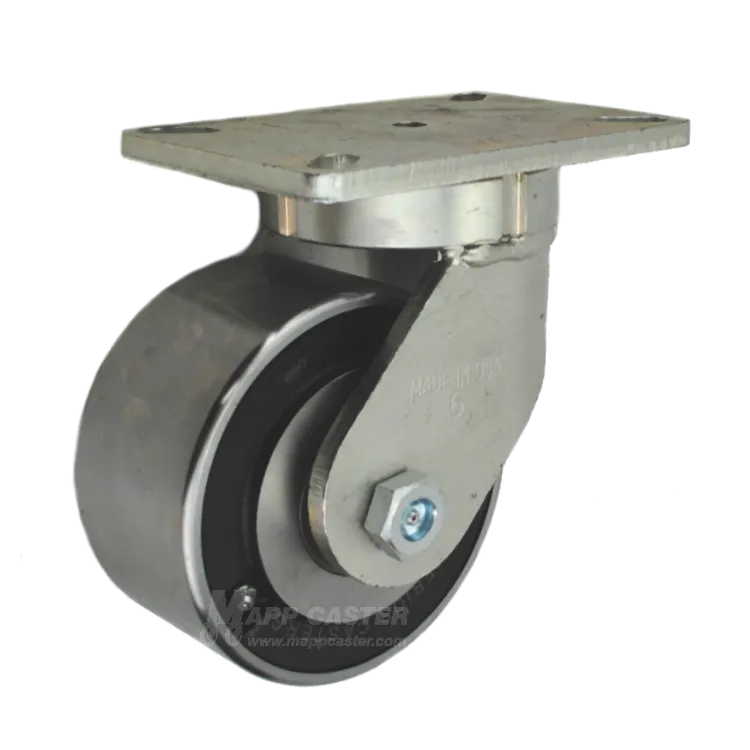 6" x 3" Forged Steel Wheel Swivel P71 Caster - 5,400 Lbs Capacity