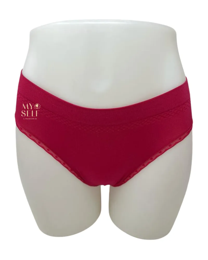 873374 Persian Red B-Smooth Seamless Bikini with Lace