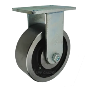 8" x 3" Forged Steel Wheel P70 Rigid Caster - 5,400 Lbs Capacity