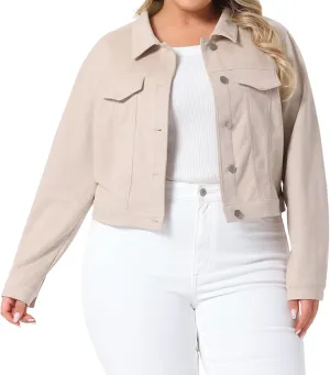 Agnes Orinda Plus Size Suede Vintage Jacket for Women Moto Biker Classic Jacket Shackets Crop Faux Leather Jackets 2024