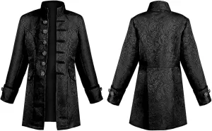 AIEOE Kids Boys Steampunk Pirate Jackets Classic Halloween Cosplay Gothic Dovetail Coat Costume for School Musical