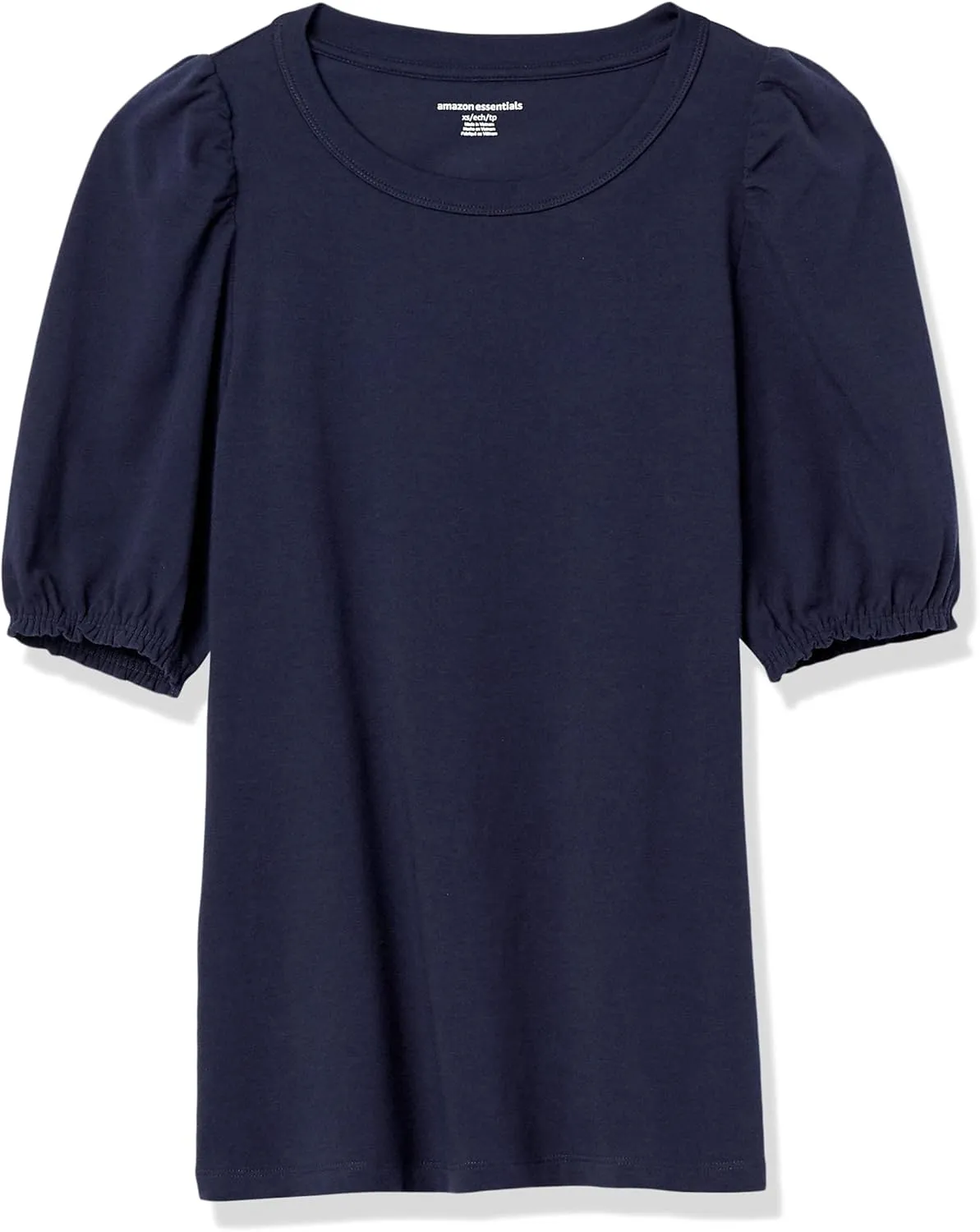 Amazon Essentials Women's Classic-Fit Puff Short-Sleeve Crewneck T-Shirt