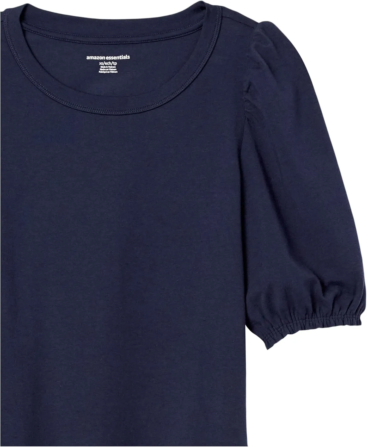 Amazon Essentials Women's Classic-Fit Puff Short-Sleeve Crewneck T-Shirt