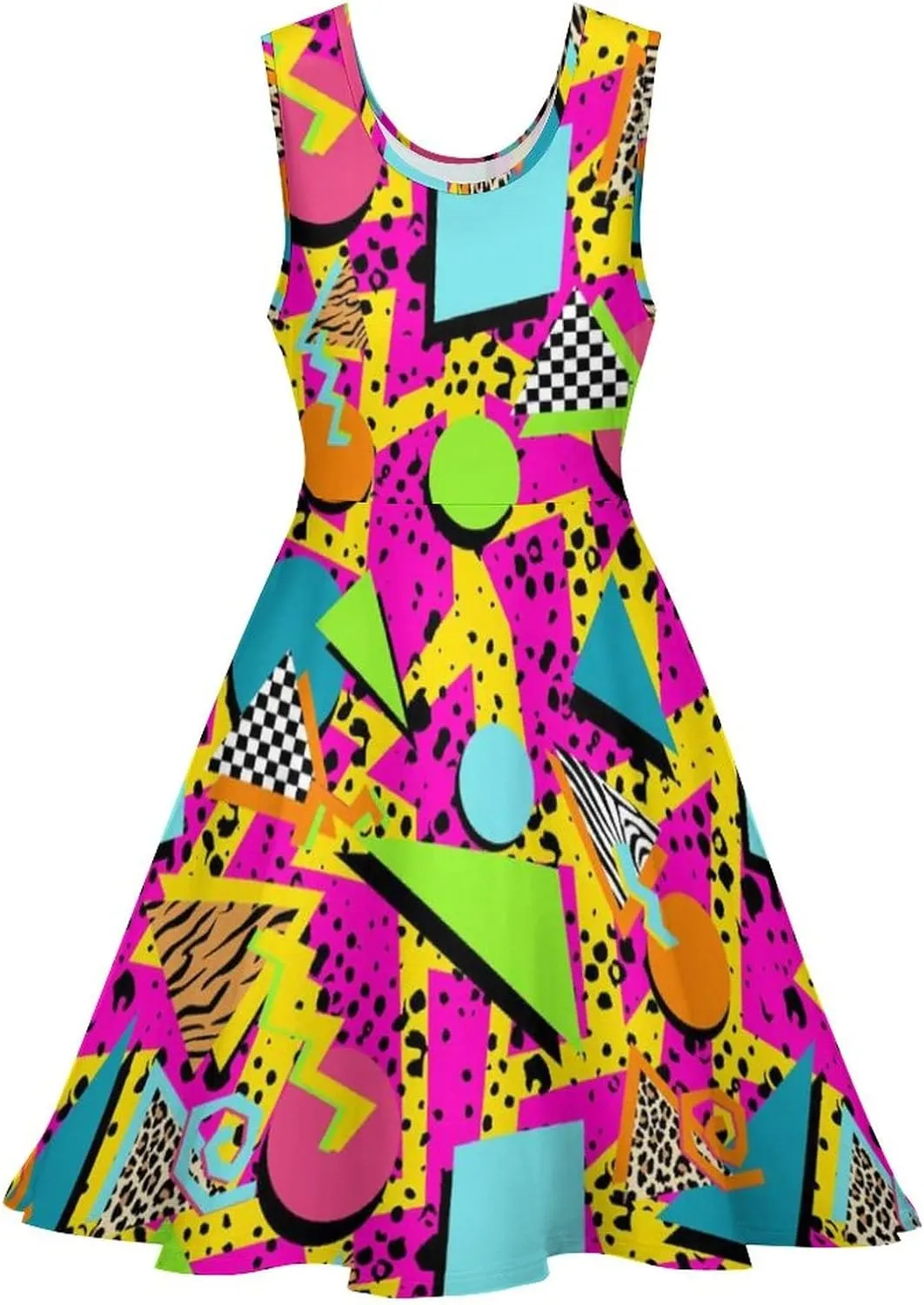 AMRANDOM Womens Summer Sundress Hawaii Beach Sleeveless Dress, XS-5XL