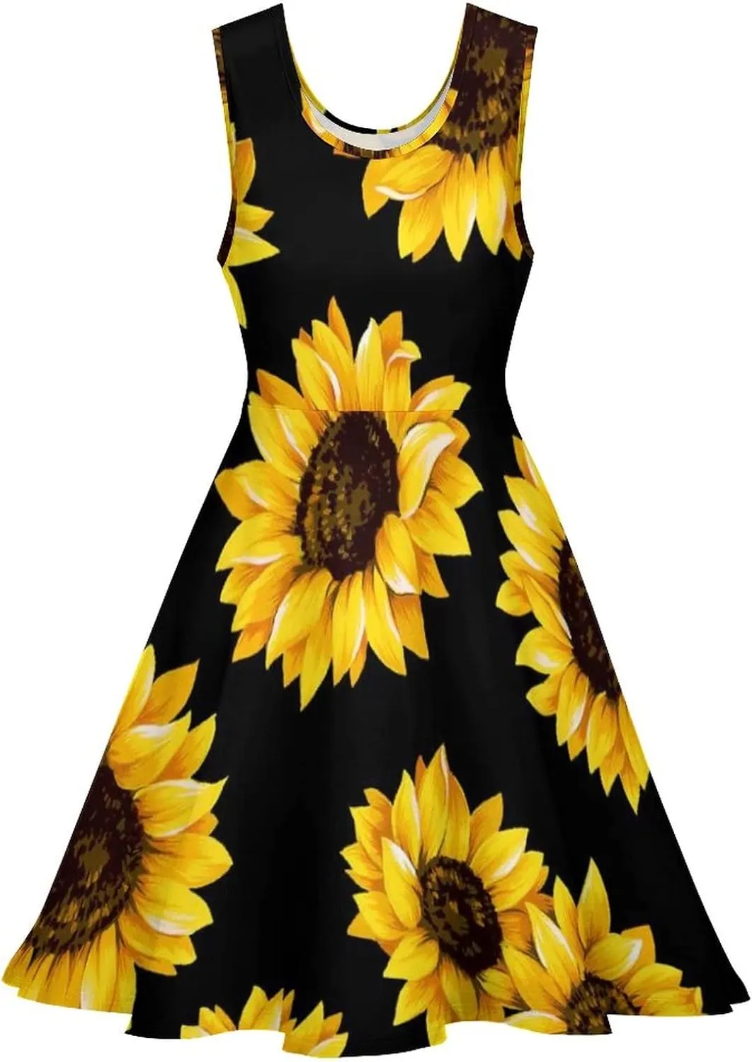 AMRANDOM Womens Summer Sundress Hawaii Beach Sleeveless Dress, XS-5XL
