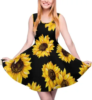 AMRANDOM Womens Summer Sundress Hawaii Beach Sleeveless Dress, XS-5XL