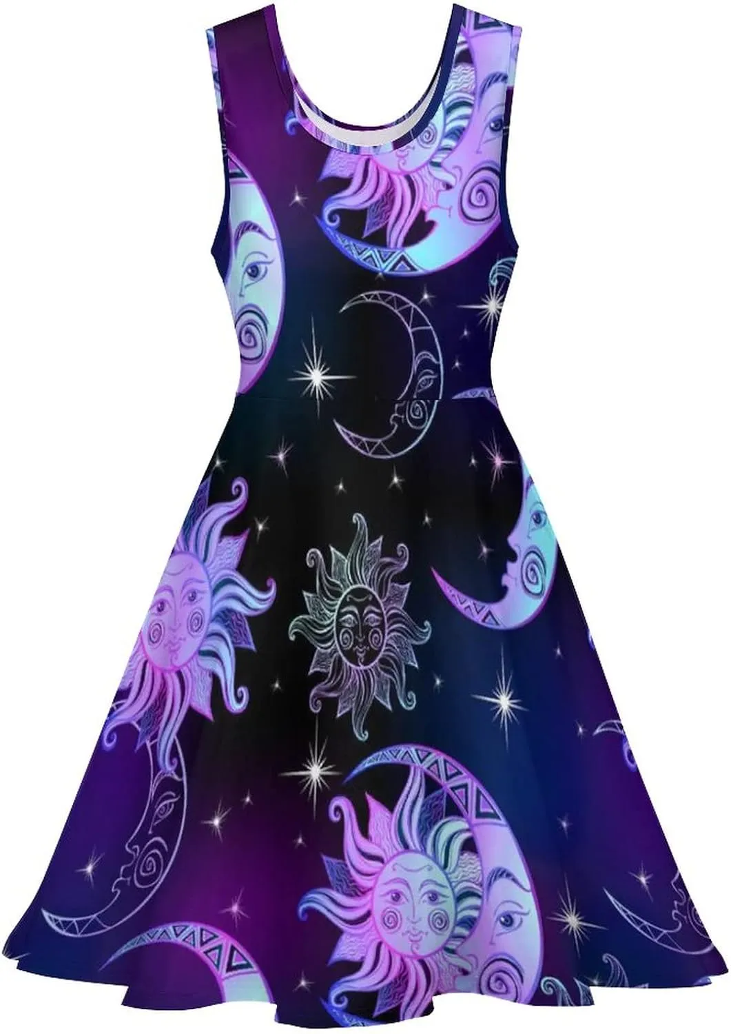 AMRANDOM Womens Summer Sundress Hawaii Beach Sleeveless Dress, XS-5XL