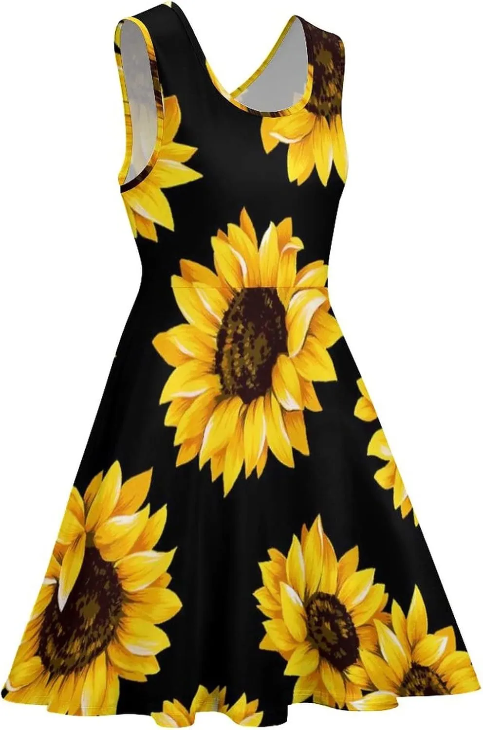 AMRANDOM Womens Summer Sundress Hawaii Beach Sleeveless Dress, XS-5XL