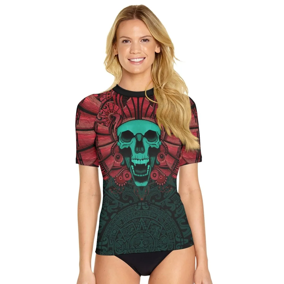 Aztec Heritage Women's Short Sleeve Rash Guard