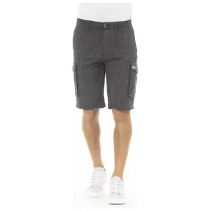 Baldinini Trend Black Cotton Men Cargo Short
