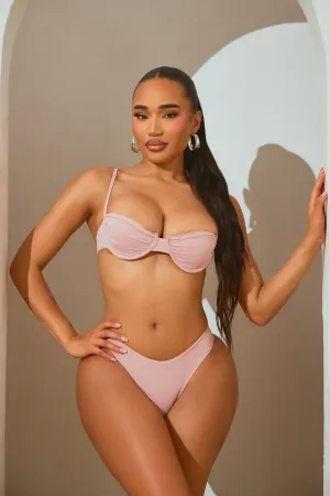 Beachside Summers Underwire 2 Piece Bikini - Taupe
