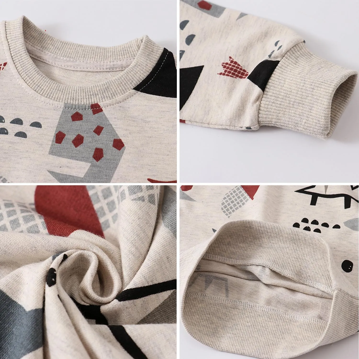 BeiVSlley Toddler Boys 3 Pack Cotton Pullover Crewneck Sweatshirt Long Sleeve Cartoon Shirt Sweaters Tops