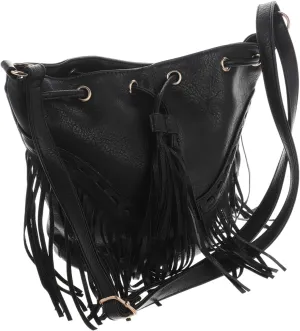 BESPORTBLE Stylish Tassel Bucket Bag Women's Crossbody Purse Trendy Shoulder Bag Handbags for Summer