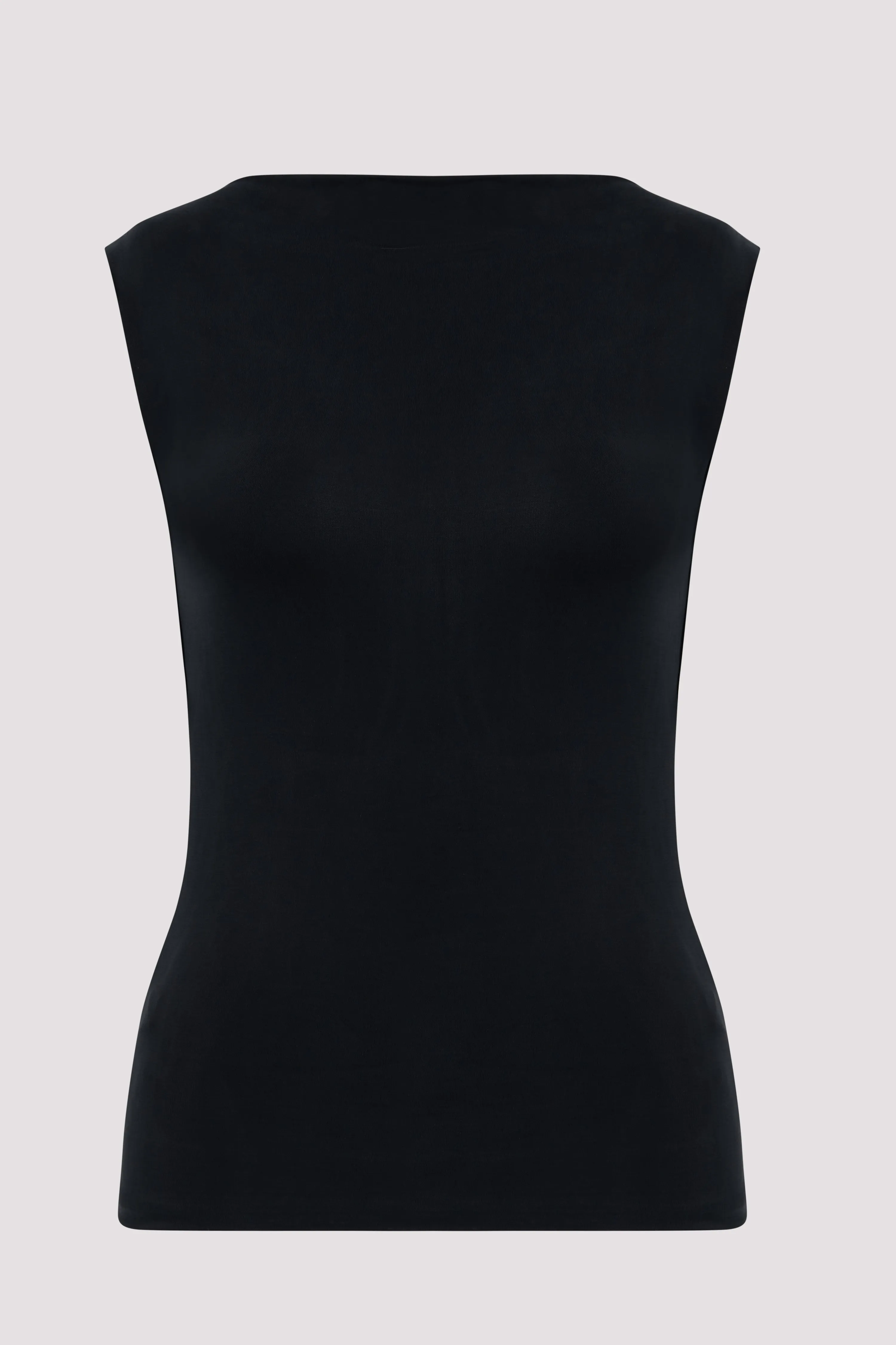 Black Cupro Jersey Tank Top