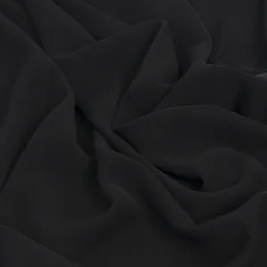 Black Mid Weight Fluid Poly Fabric 1835