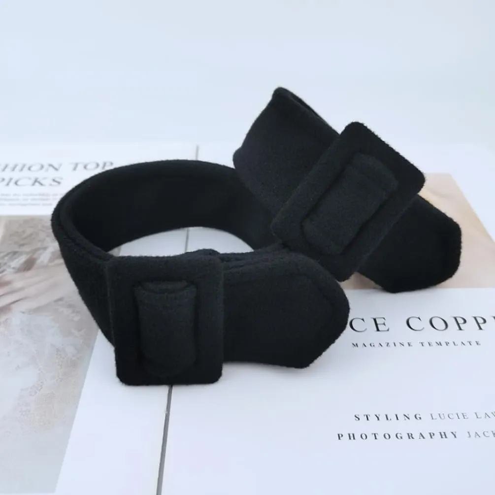 Black Tweed Coat Sleeve Band Faux Wool Cuff Straps Replacement for Winter Thick Trench Coat Jacket