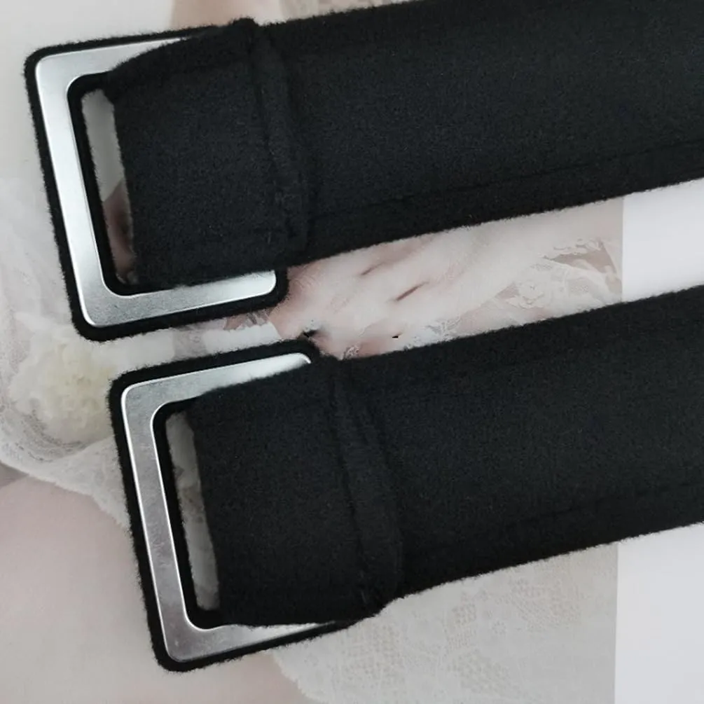 Black Tweed Coat Sleeve Band Faux Wool Cuff Straps Replacement for Winter Thick Trench Coat Jacket