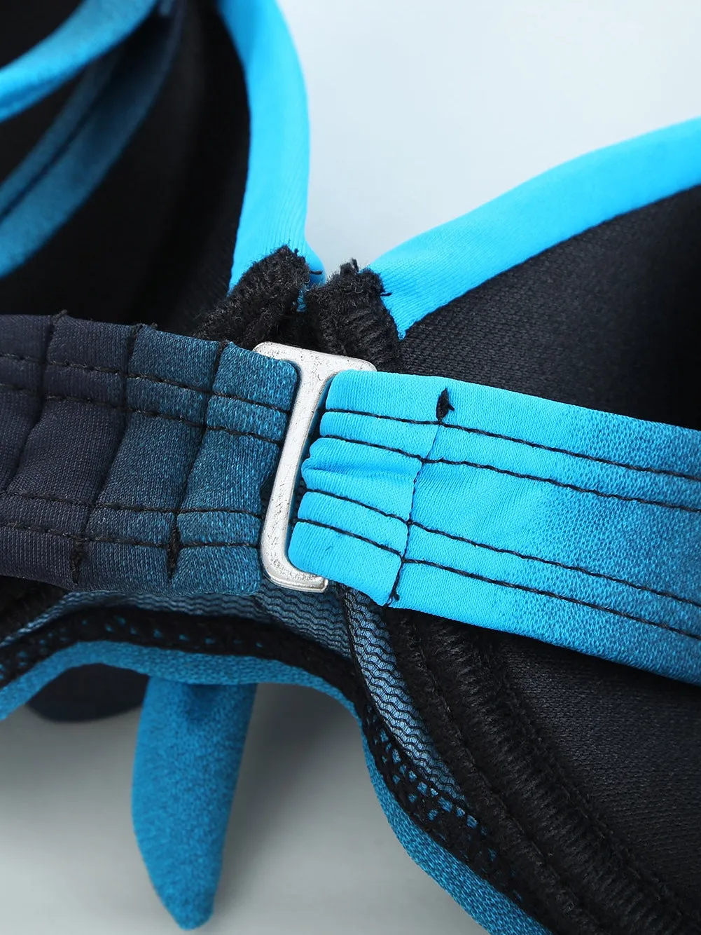 Blue Black Ombre Shading Bikini Set with Boardshort - Summer Beach Duo