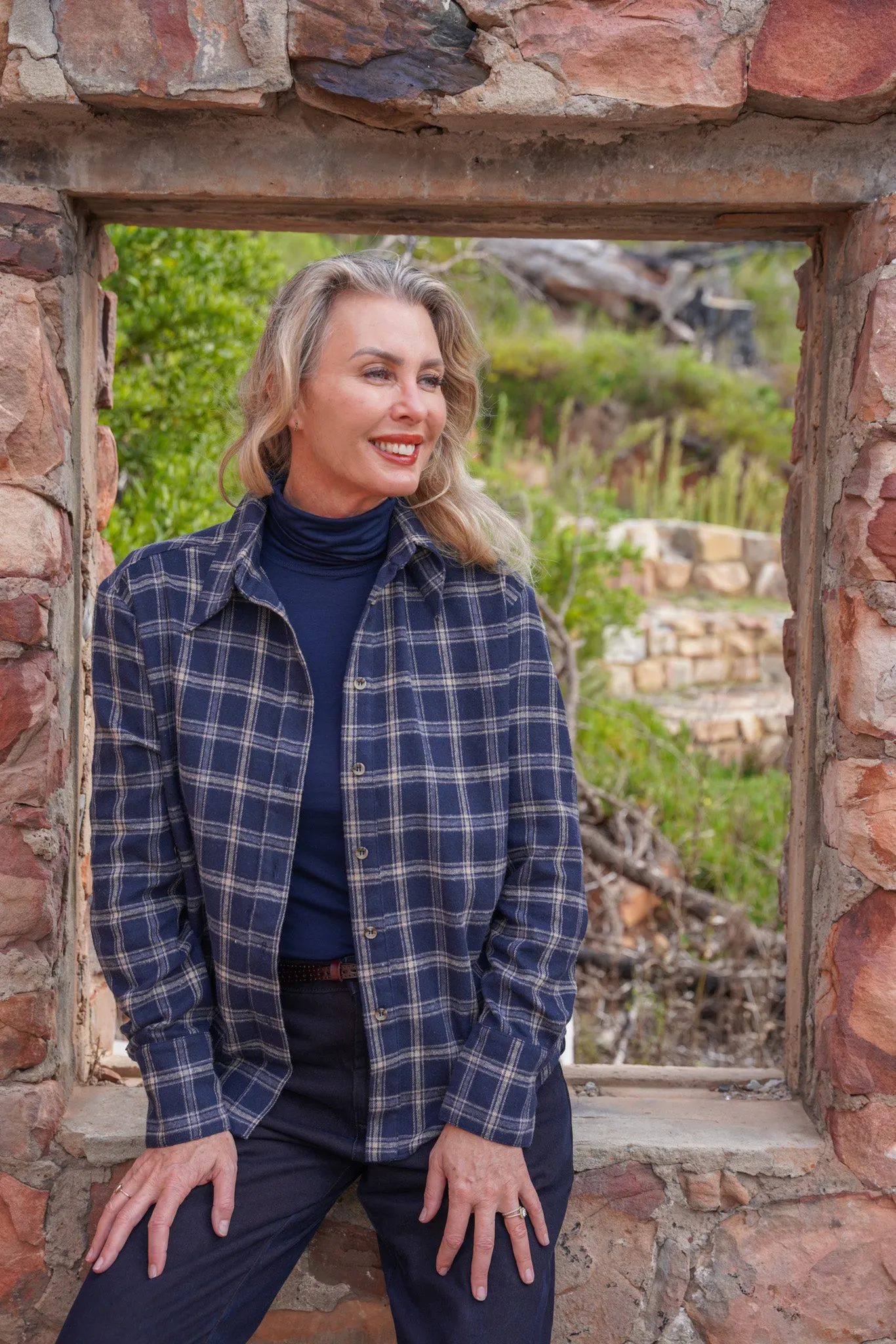 Blue Check Flannel Shirt