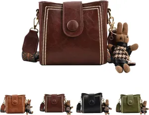 Bootara Bucket Bag, Adjustable Women'S Vintage Bunny Charm Bucket Bags, Spacious Travel Tote