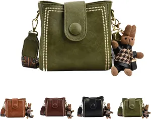Bootara Bucket Bag, Adjustable Women'S Vintage Bunny Charm Bucket Bags, Spacious Travel Tote