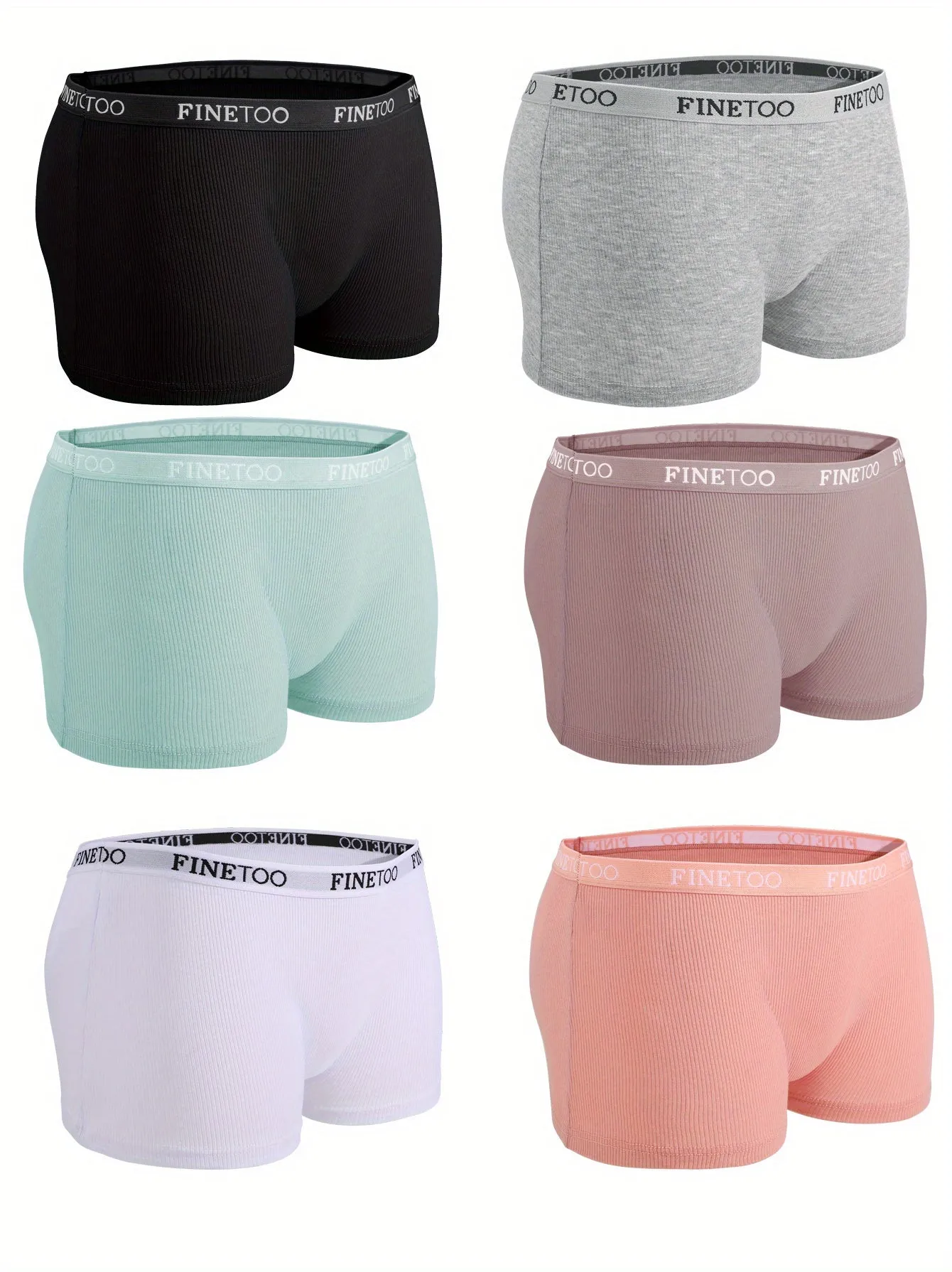 BoyShorts Women Boxer Panties - Soft Comfortable Solid Color Traceless 8pcs