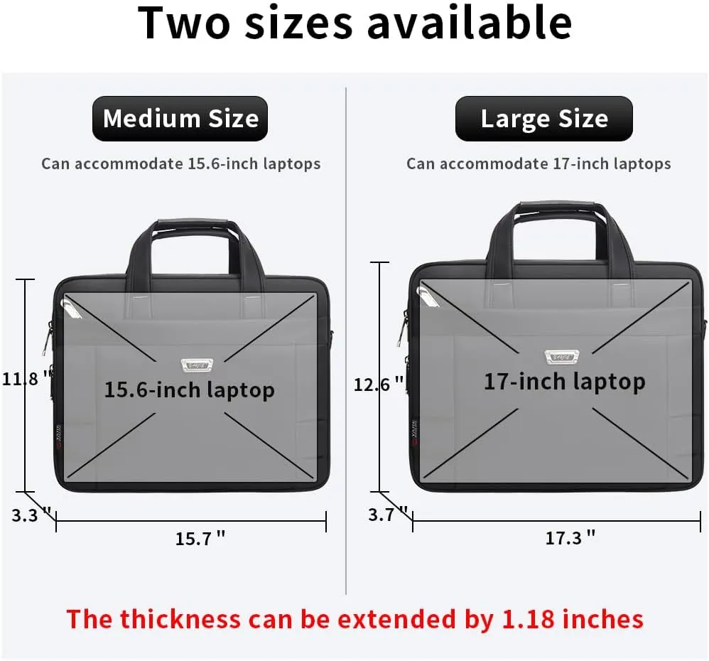 Briefcases For Men Canvas Tote Bag Laptop Case 15.6 Inch 17 Inch Computer Large Work Bags Business Shoulder Office Messenger