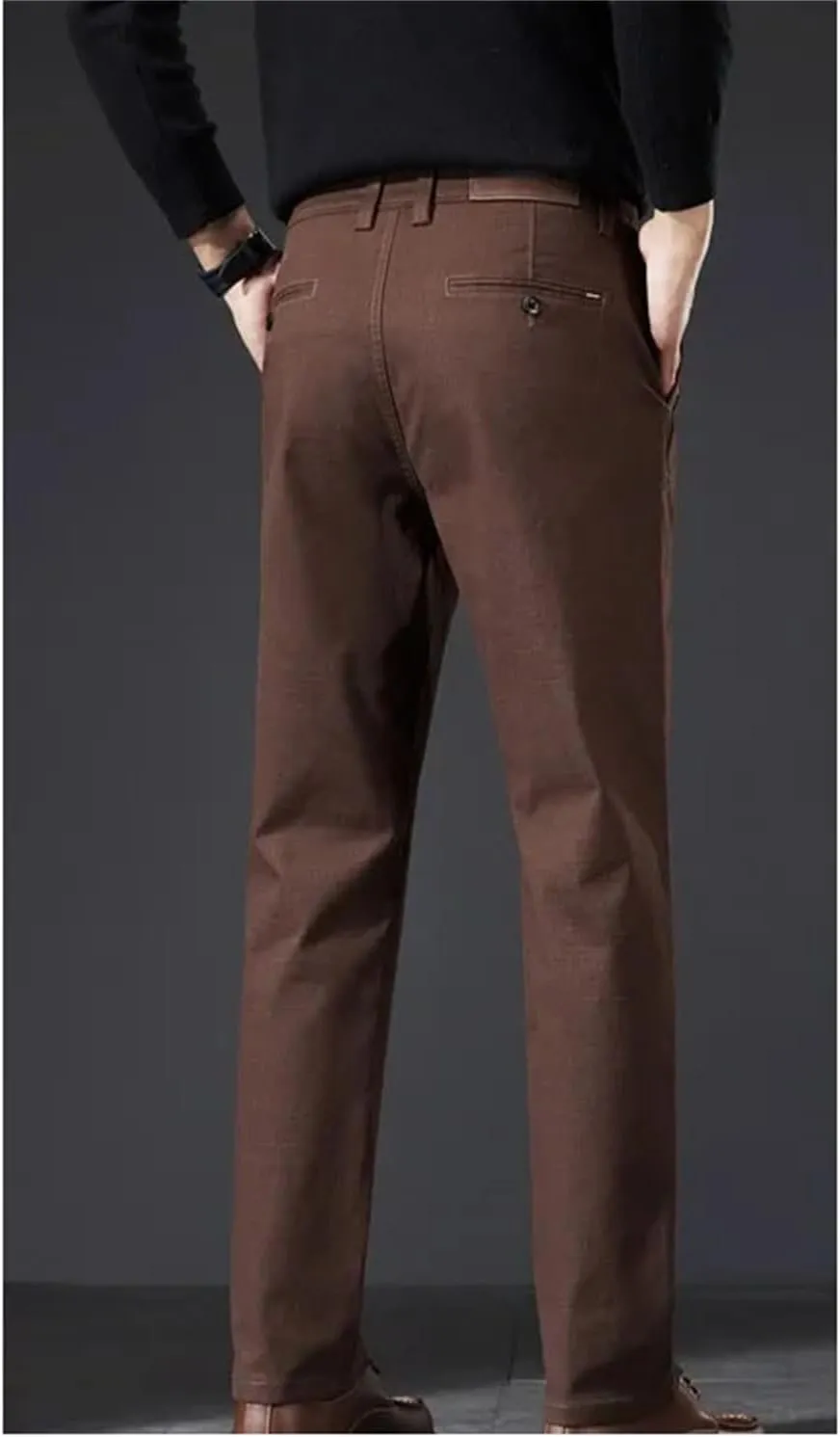 Business Casual Men's Pant Spring Autumn Slim Fit Straight Leg Pants