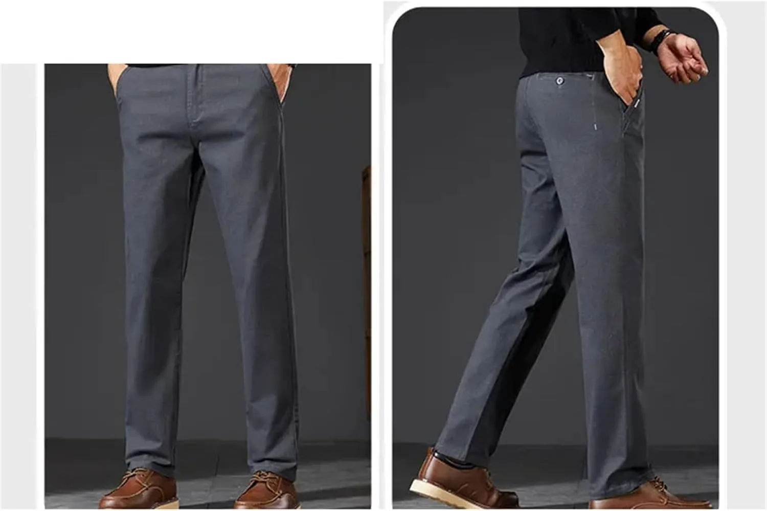 Business Casual Men's Pant Spring Autumn Slim Fit Straight Leg Pants