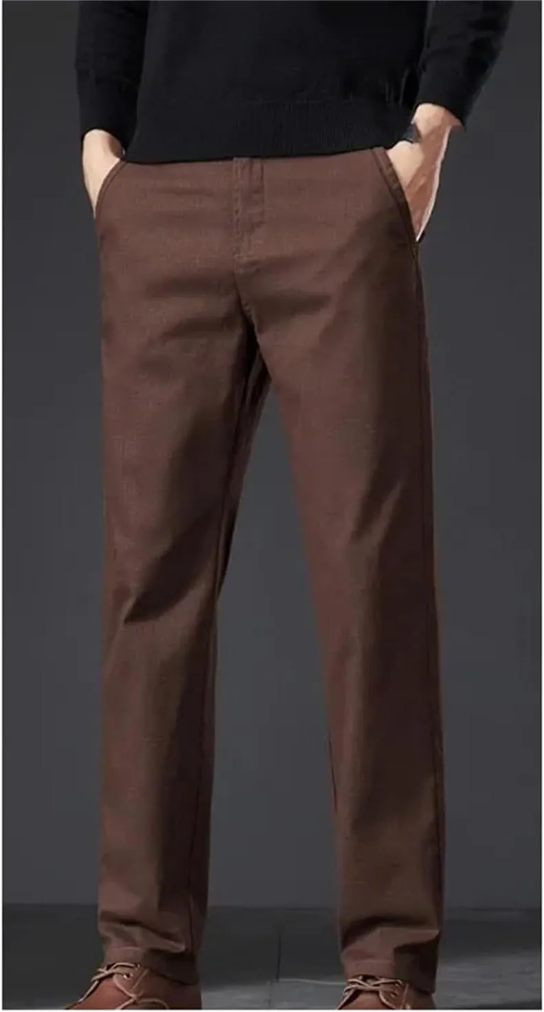 Business Casual Men's Pant Spring Autumn Slim Fit Straight Leg Pants
