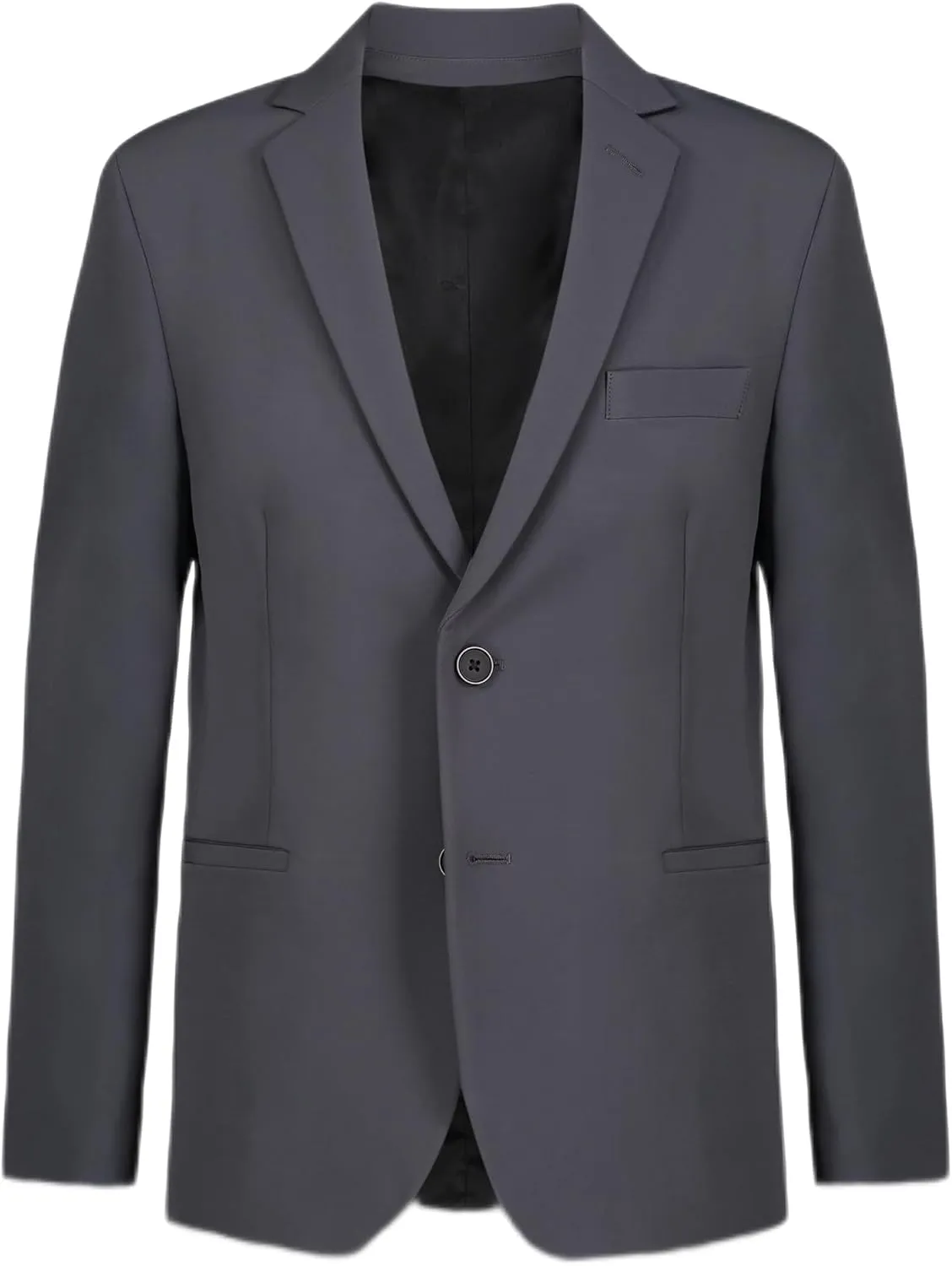 Calvin Klein Boys' Blazer Suit Jacket, 2 Single Breasted Closure, Buttoned Cuffs & Front Flap Pockets