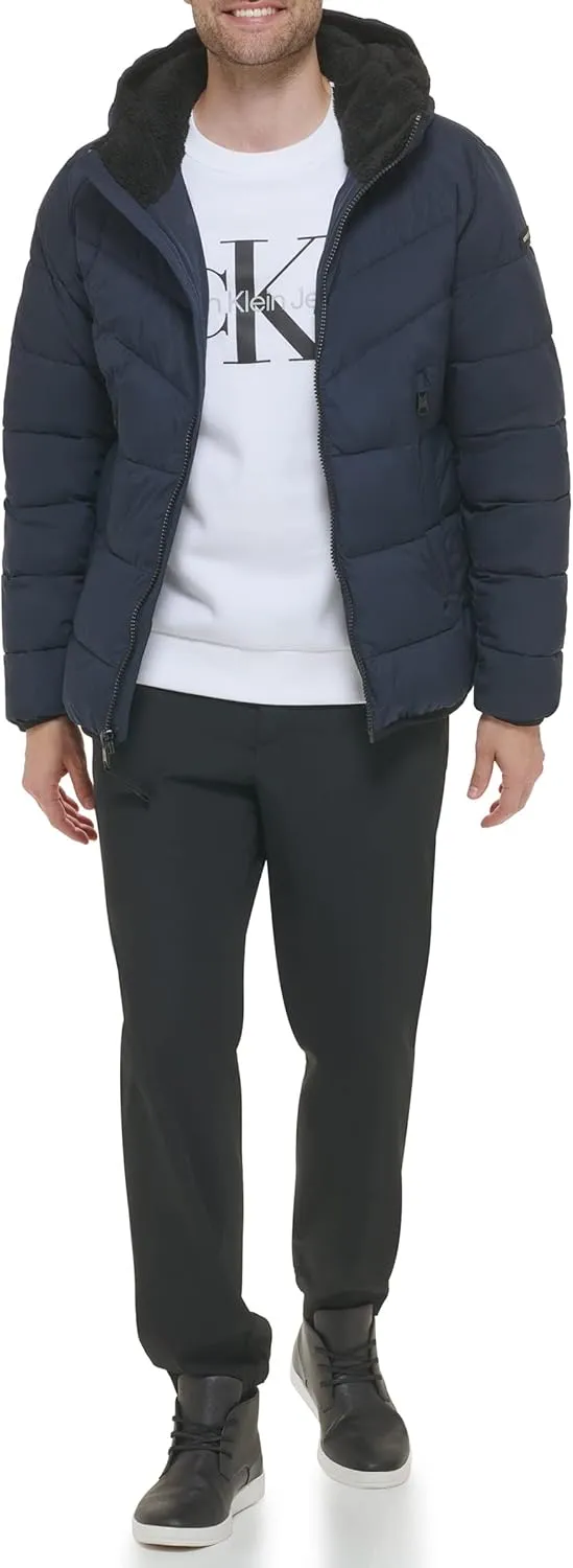 Calvin Klein Men's Snap Front Puffer Jacket