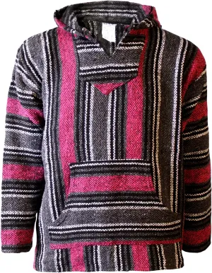 Canyon Creek Striped Woven Baja Jacket Coat Hoodie