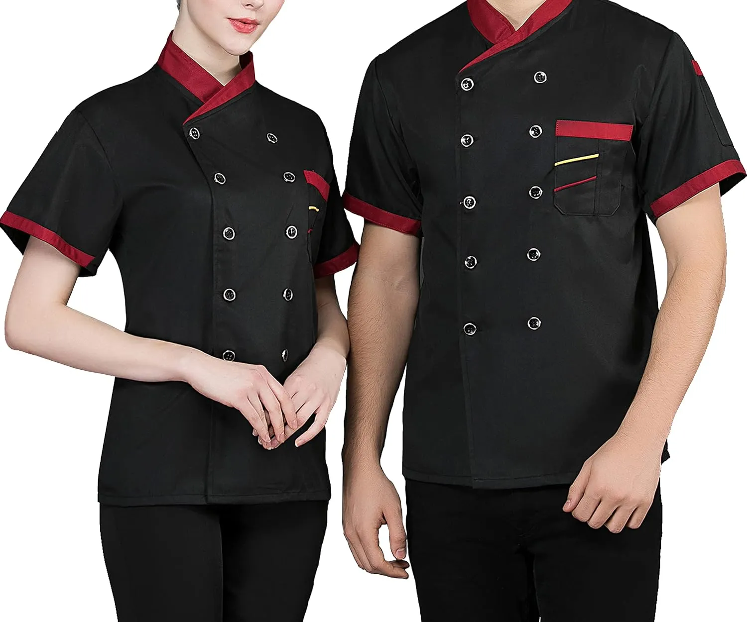 Chef Short Sleeve Unisex Classic Double-Breasted Coat Jacket