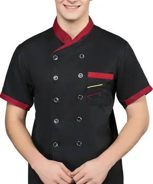 Chef Short Sleeve Unisex Classic Double-Breasted Coat Jacket