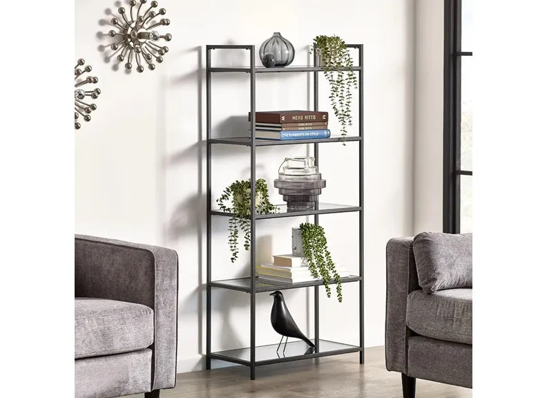 Chicago Smoked Glass Tall Bookcase