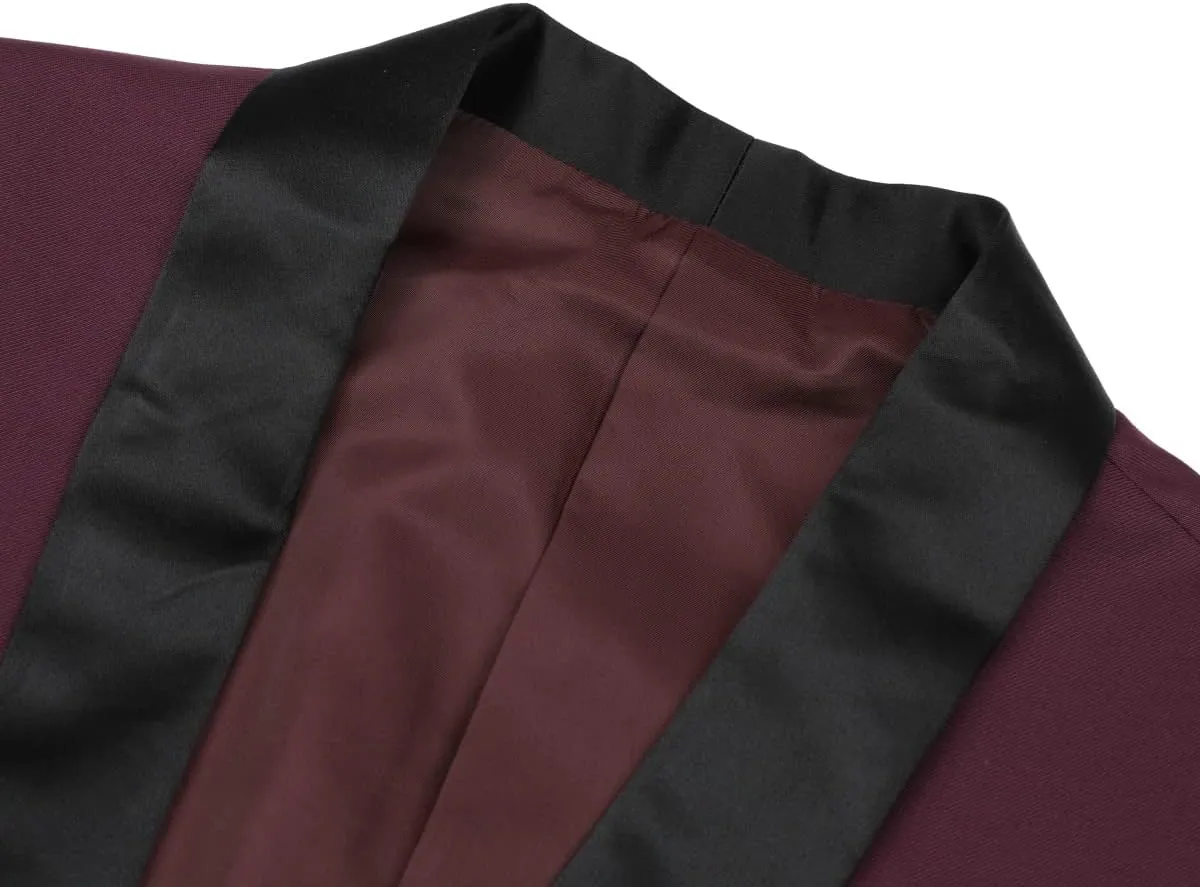 Cloudstyle Mens Tux Suits 2-Piece Shawl Collar Solid Prom Party Jacket Coat Pants Sets