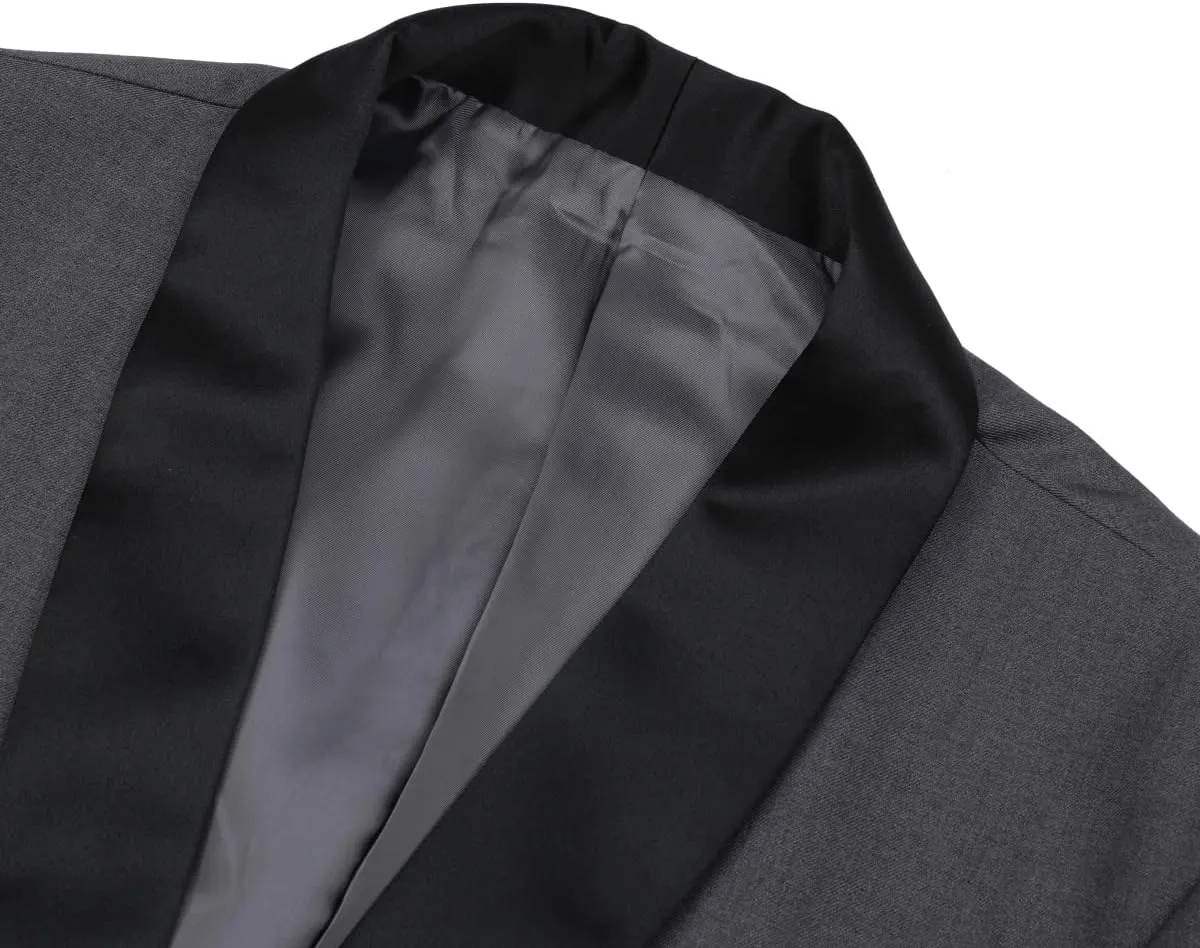 Cloudstyle Mens Tux Suits 2-Piece Shawl Collar Solid Prom Party Jacket Coat Pants Sets