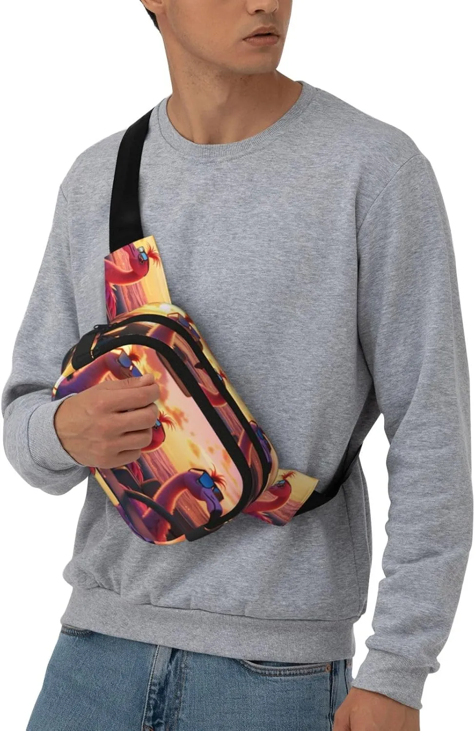 Cute Flamingos Funny Pack Waist Pack for Women Men, Double Layer Pack for Workout Running Travelling