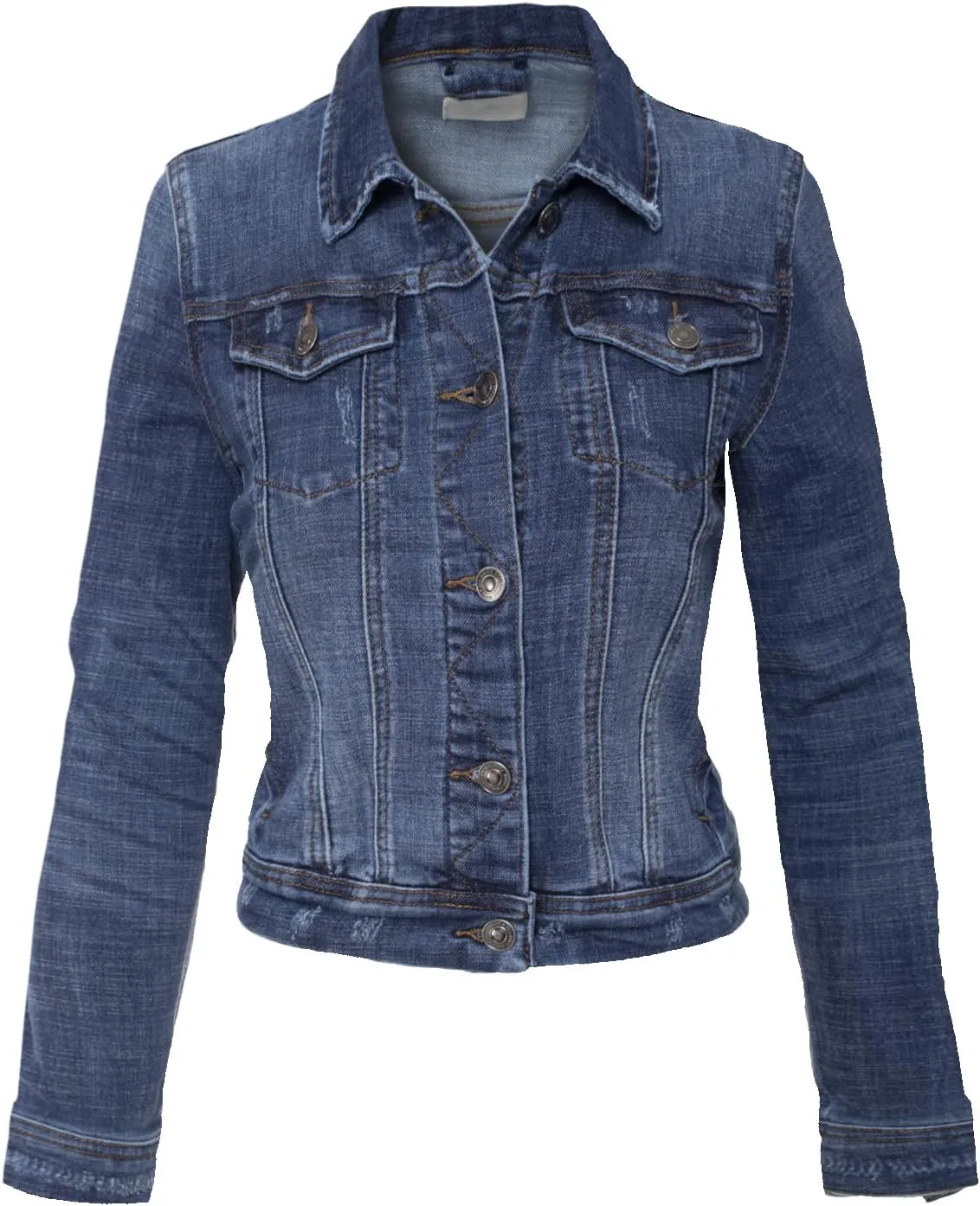 Design by Olivia Women's Classic Casual Vintage Denim Jean Jacket