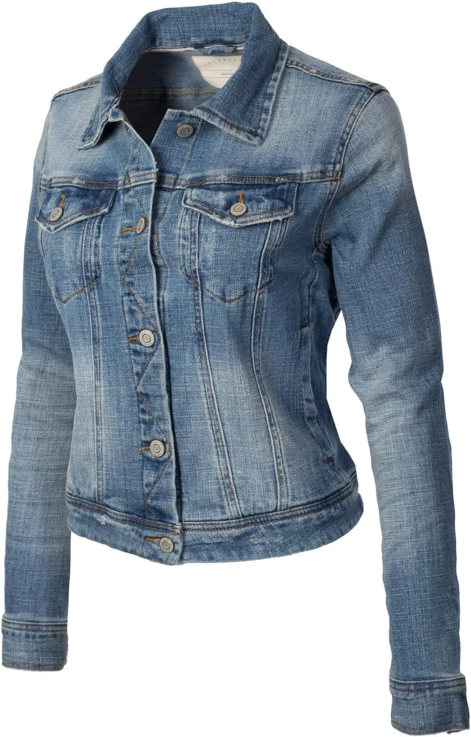 Design by Olivia Women's Classic Casual Vintage Denim Jean Jacket