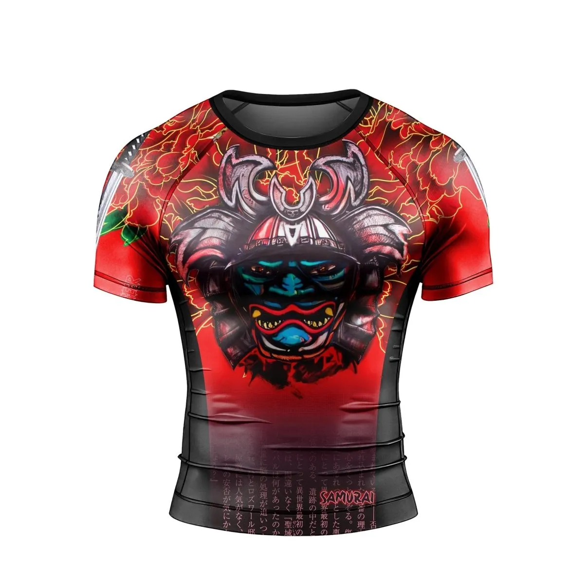 Devil Samurai Men's Short Sleeve Rash Guard